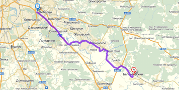 От МКАД до Белоозёрского примерно 57 км. Посмотреть на карте.