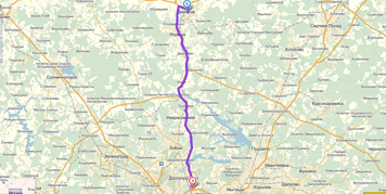 От МКАД до Дмитрова примерно 57 км. Посмотреть на карте.