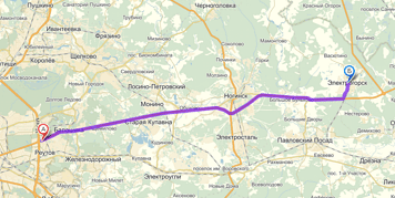 От МКАД до Электрогорска примерно 63 км. Посмотреть на карте.