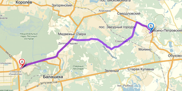 От МКАД до Лосино-Петровского примерно 28 км. Посмотреть на карте.