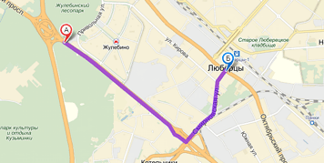 От МКАД до Люберец примерно 5 км. Посмотреть на карте.