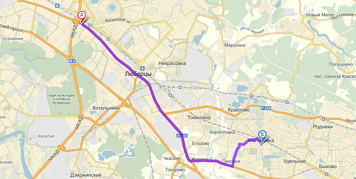 От МКАД до Малаховки примерно 16 км. Посмотреть на карте.