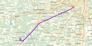 От МКАД до Наро-Фоминска примерно 53 км. Посмотреть на карте.