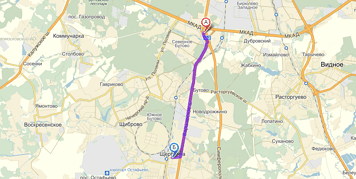 От МКАД до Щербинки примерно 7 км. Посмотреть на карте.