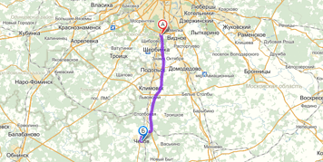 От МКАД до Чехова примерно 40 км. Посмотреть на карте.