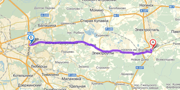 От МКАД до Фрязево примерно 42 км. Посмотреть на карте.