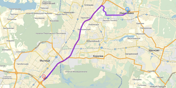 От МКАД до Ивантеевки примерно 18 км. Посмотреть на карте.