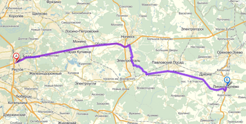 От МКАД до Ликино-Дулёво примерно 82 км. Посмотреть на карте.