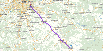 От МКАД до Луховиц примерно 120 км. Посмотреть на карте.