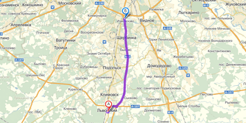 От МКАД до Львовского примерно 32 км. Посмотреть на карте.