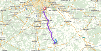 От МКАД до Михнево примерно 57 км. Посмотреть на карте.