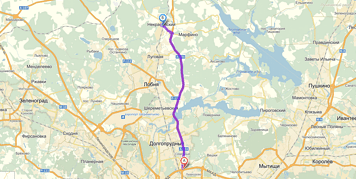 От МКАД до Некрасовского примерно 22 км. Посмотреть на карте.