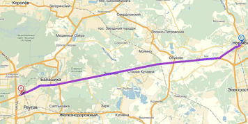 От МКАД до Ногинска примерно 39 км. Посмотреть на карте.