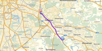 От МКАД до Октябрьского примерно 14 км. Посмотреть на карте.