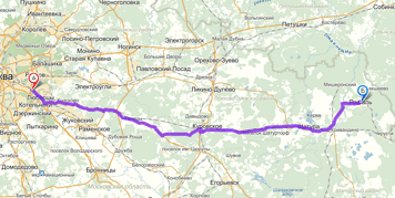 От МКАД до Рошаля примерно 150 км. Посмотреть на карте.