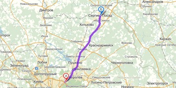 От МКАД до Сергиева Посада примерно 59 км. Посмотреть на карте.