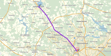 От МКАД до Солнечногорска примерно 46 км. Посмотреть на карте.
