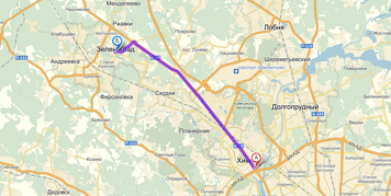 От МКАД до Зеленограда примерно 21 км. Посмотреть на карте.